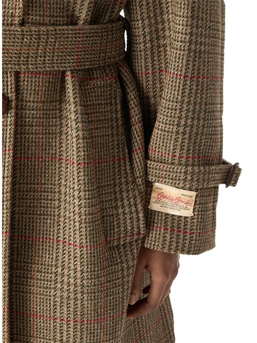 Trench coat Roxanne in lana verde Golden Goose | GWP02736.P002582.83381CORIANDER/CYPRES/SCARLETT